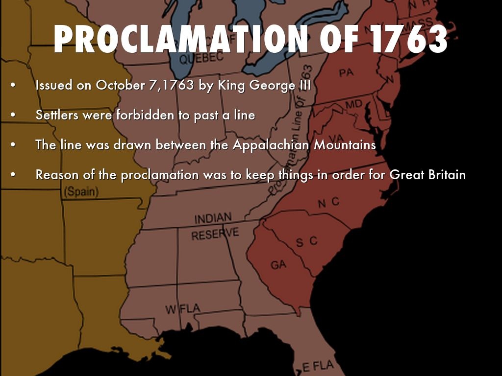 proclamation act of 1763
